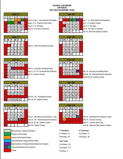 WCS District Calendar Dates Image 8